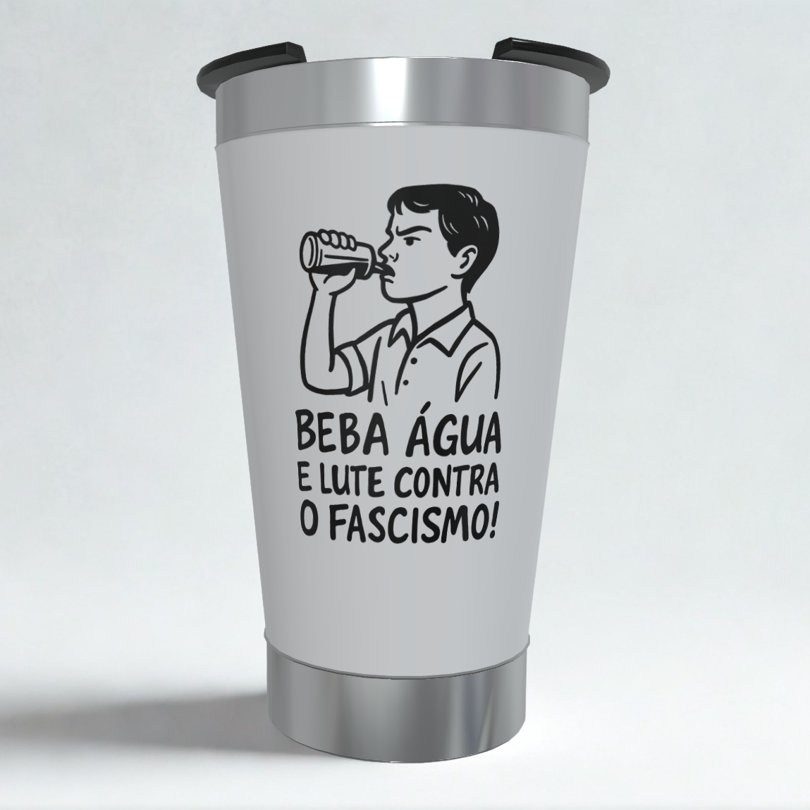 Copo Térmico Antifa – Aço Inox, Isolamento a Vácuo
