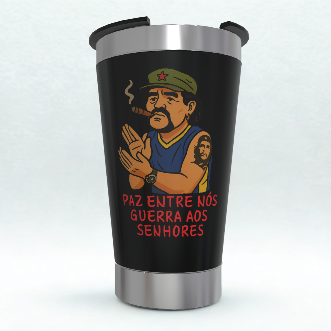 Copo Térmico Maradona - Paz Entre Nós, Guerra aos Senhores