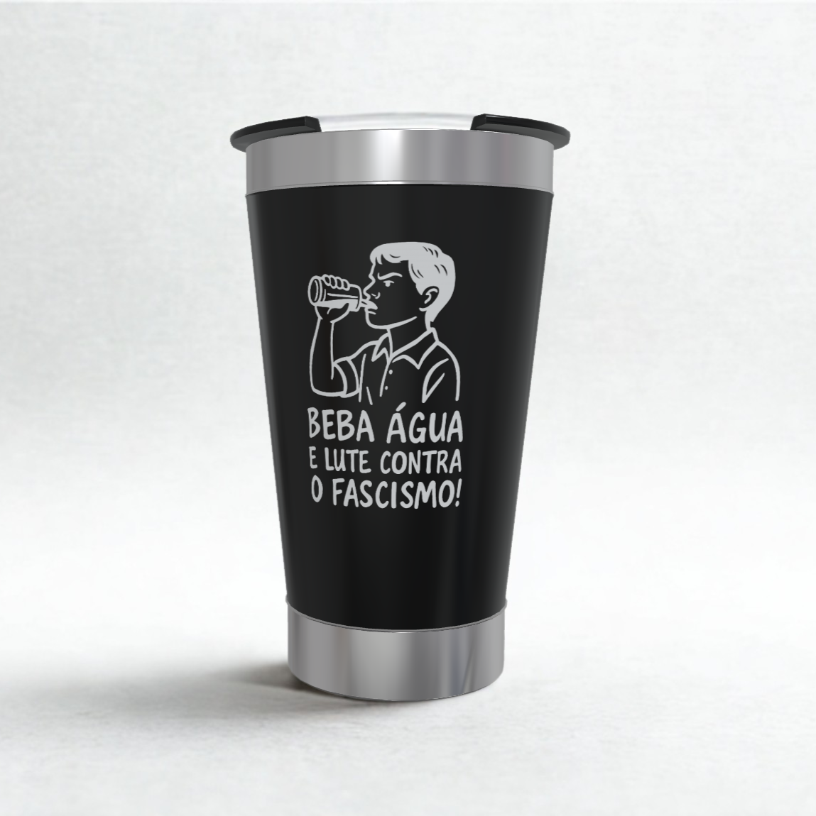 Copo Térmico Antifa – Aço Inox, Isolamento a Vácuo