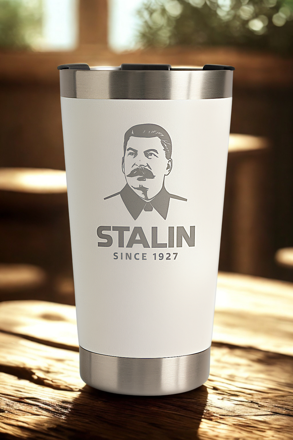 Copo Térmico Stalin 600ml com Tampa e Abridor – Aço Inox, Isolamento a Vácuo