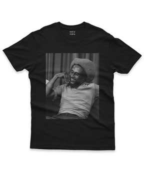 Camiseta Padrão Bob Marley em Algodão Puro - Frente