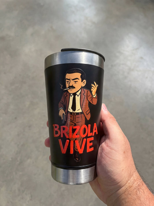 Combo Legalidade Marginália — camiseta streetwear Brizola com copo térmico, kit por R$ 189