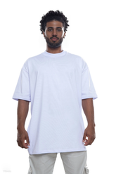 Camiseta Oversized Lisa Branca 100% Algodão Puro - Frente