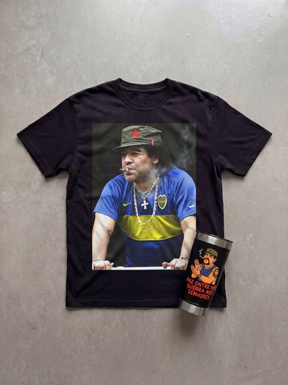 Combo Mão de Deus – Camiseta + Copo Maradona | Marginália